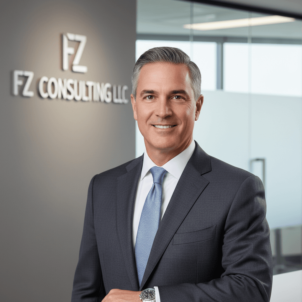 Michael, senior bookkeeper at FZ Consulting LLC, in a professional headshot